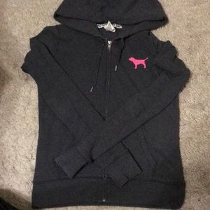 PINK Neon Sequin Zip Up